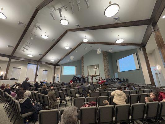 Inside the new church