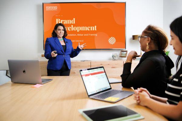 This is what your Brand Strategy Session can look like. Brand Strategy, Messaging, Design, and Marketing to Stand Out in the Crowd.