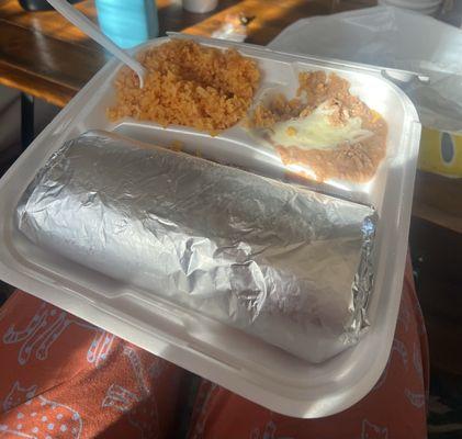 Chile Relleno Burrito Dinner