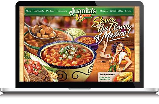 Custom Informational Website Design - Juanita's Foods