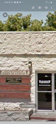 Front of building. Use the side Door