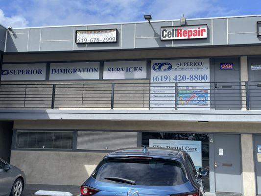 View of office from parking lot