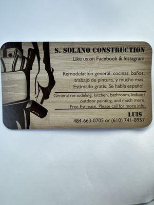 S Solano Construction
