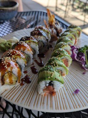 Black Dragon and Green Dragon roll