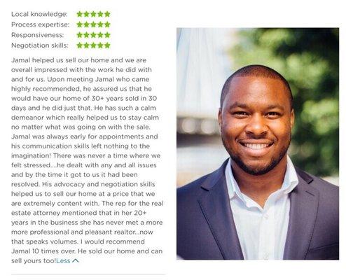 So grateful for another Zillow 5-STAR review! I really appreciate my wonderful clients!