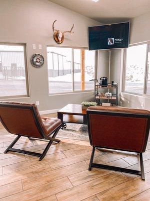 Office with a snow view!