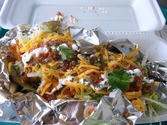 2 "Loaded" Beef Tacos.