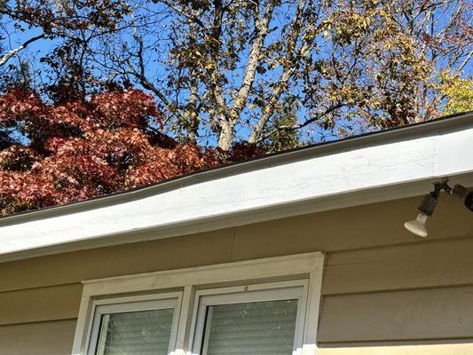 This is what a "new roof" job looks like! My soffits were patched up and they're uneven and look like a DIY job.