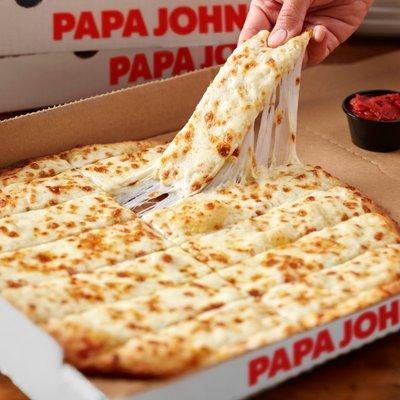 Original fresh dough covered with Special Garlic sauce, topped with mounds of real cheese made from mozzarella, then baked to...