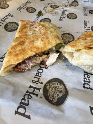 Grilled turkey bacon ranch wrap