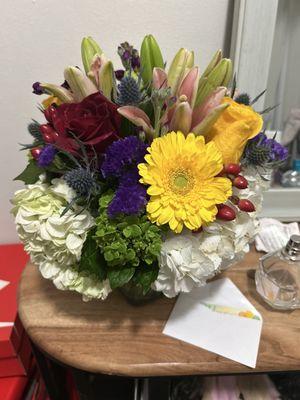 Birthday floral arrangement