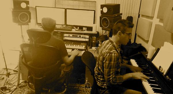 Ben Whitford & Joey Auch (Bloom Music NYC) producing and writing in the studio.