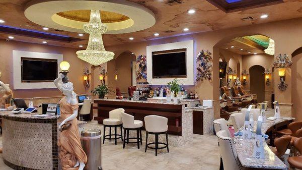 Bar has good selection of whiskey.