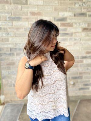 Subtle light brown balayage