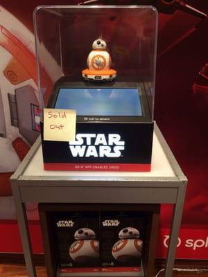BB-8 's are. Sold out darn it people are buying them and listing them on EBay for $1,000 in store price is $150 lol