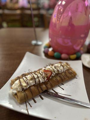 Nutella Crepe with added Strawberries