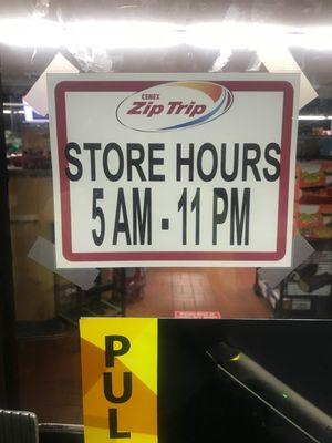 NEW store hours
