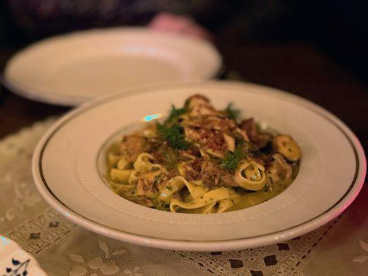 hedgehog mushroom pasta
