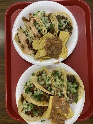 various tacos