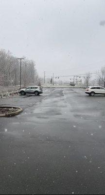 This is the parking lot again there's no one here but yet it was a three hour wait