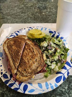 My reuben with broccoli salad which i loved!