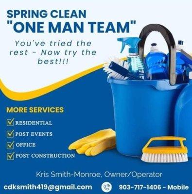 Spring Clean One Man Team
