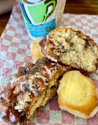 Blueberry fritter. Fresh out of the back. Yum