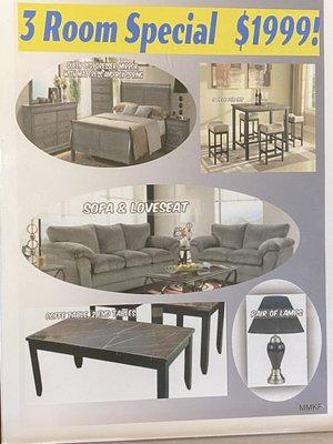 Greatest deal for furnishing a home