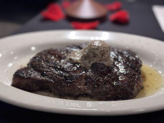 My ribeye steak with the truffle garlic butter