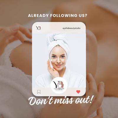 Follow us on social media yohabeautystudio