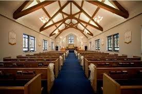 Our sanctuary with stained glass windows seats almost 200. Our worship is traditional but lively, with Biblical sermons and great music.