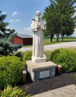 St. Francis of Asissi in the shrine pathway
