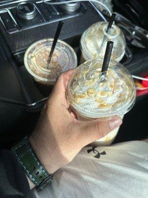 Caramel Frappuccino's sugar free options are available!!!