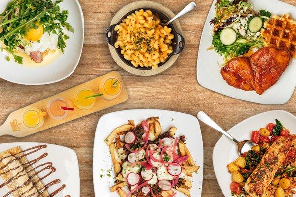 Dining experience at Taste of Belgium. Brunch & dinner. Mimosa flight