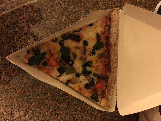 Veggie Pizza.was just okay.They did not re-heat it properly.
