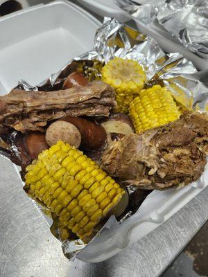 3pcs Spicy corn Sausage & Potatoes