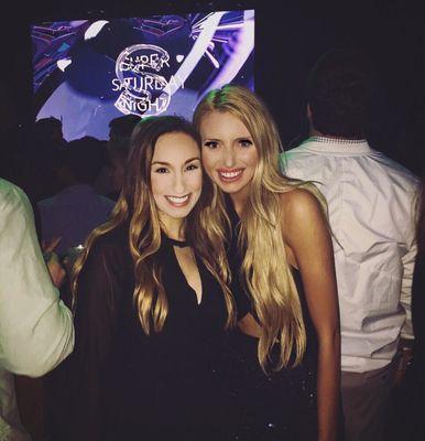 Our client wearing a dark tan to club nomadic, Super Bowl 51