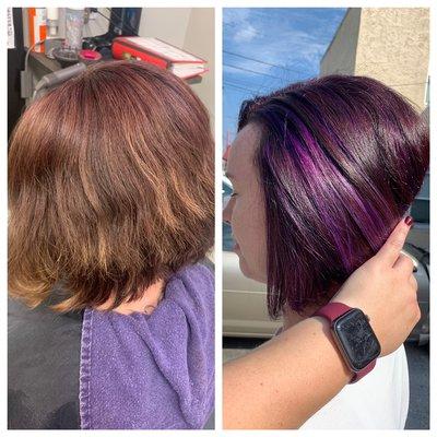 Purple hair and don't care