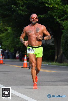 Jonathon Misch, founder of Misch Runs Wild running 2025 Grandview Yard Half Marathon