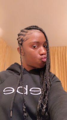 This is me and this when I got my hair done by then and I love it