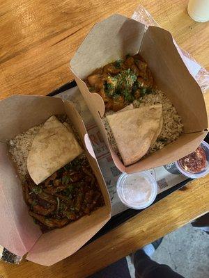 Chicken Butter Masala Curry Box and Beef Chili Curry Box.