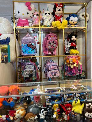 KIds' Stuffed Animals and Backpacks