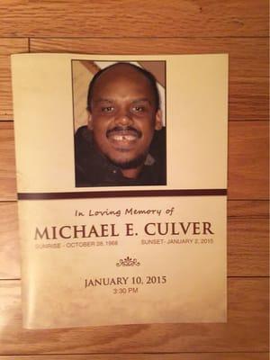 Front of the program.