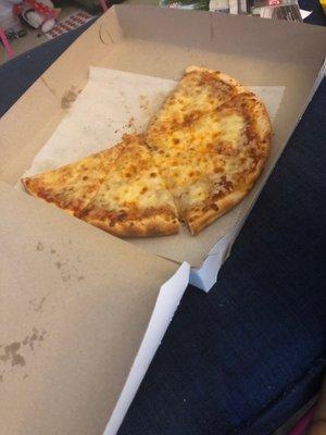 The pizza was good too!! First time having it. The sauce was great and we devoured it.