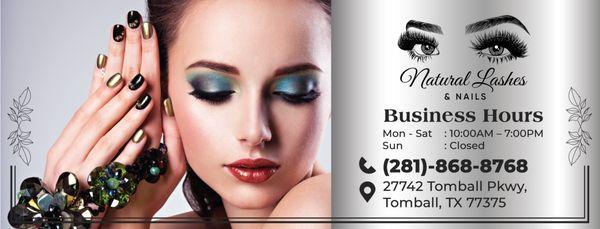 Natural Lashes and Nails