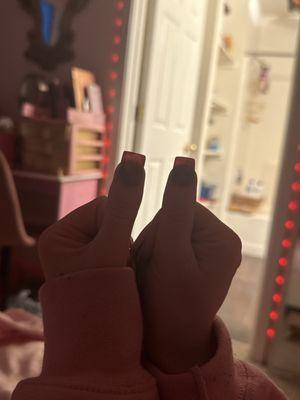 Again, a different size and shape and very transparent through the light...