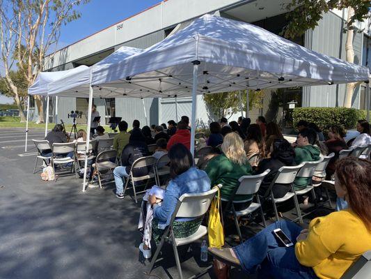 Outdoor Baptism Sunday Service.