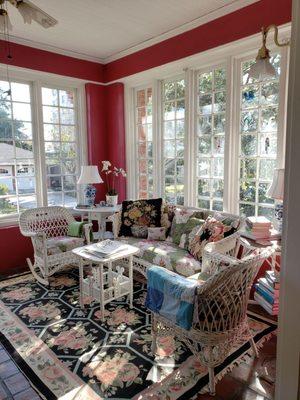 Did my computer work in this beautiful sunroom!