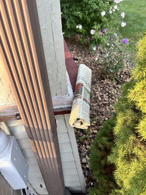 Passive aggressive much? I found this 2 days after it was delivered.