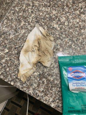 Aftermath of dimmed light in restroom area this hotel screams Covid-19